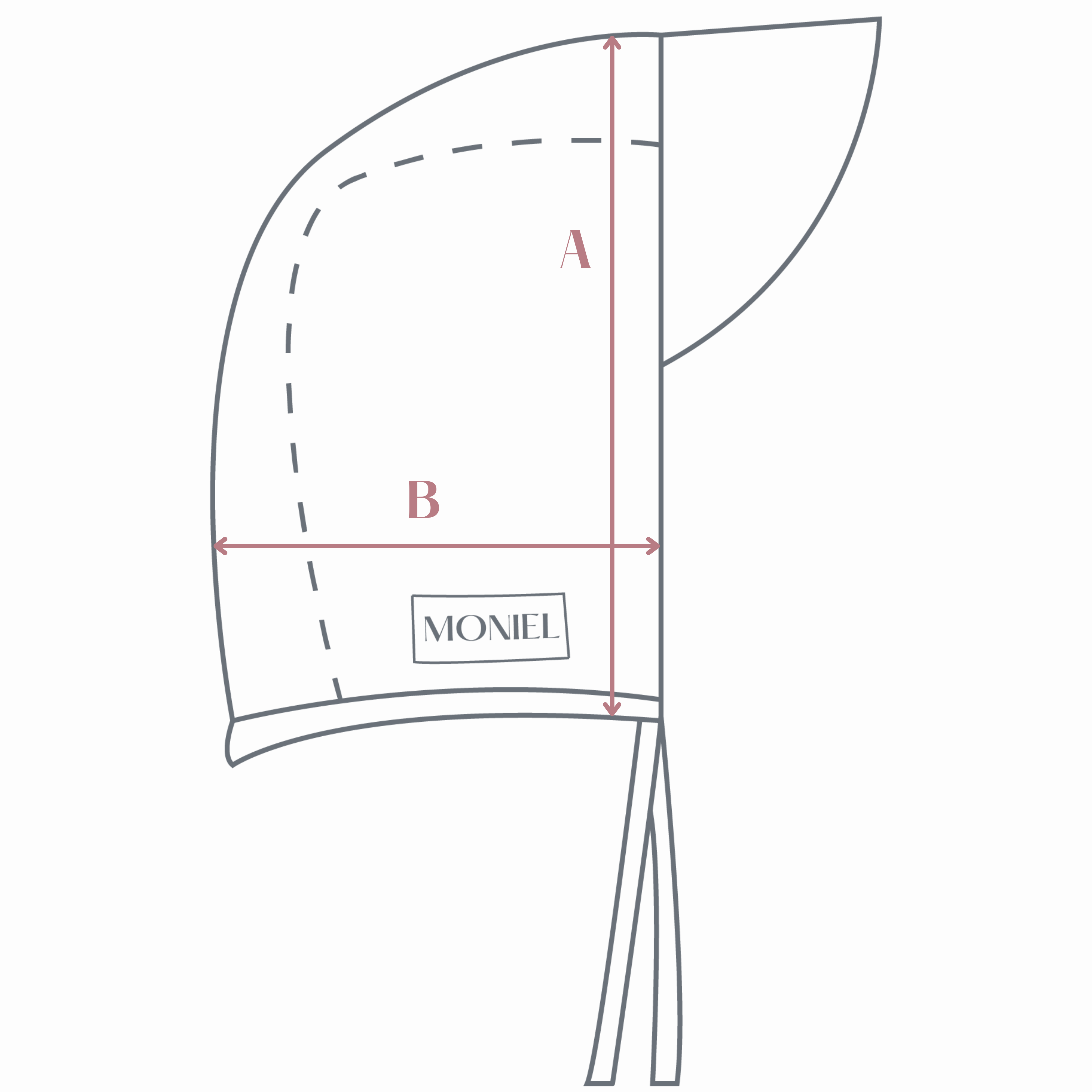 Velikostní tabulka zavazovací čepička s kšiltem